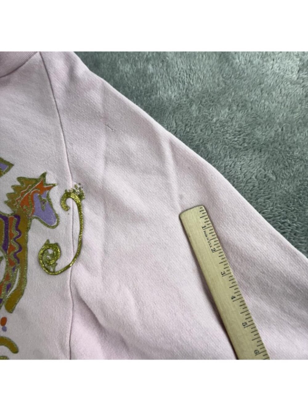Vintage Swiss Club Sweatshirt Womens XL Pink Horse Western Glitter Jewels 80s - Picture 8 of 16